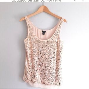 J crew sleeveless sequins tank
